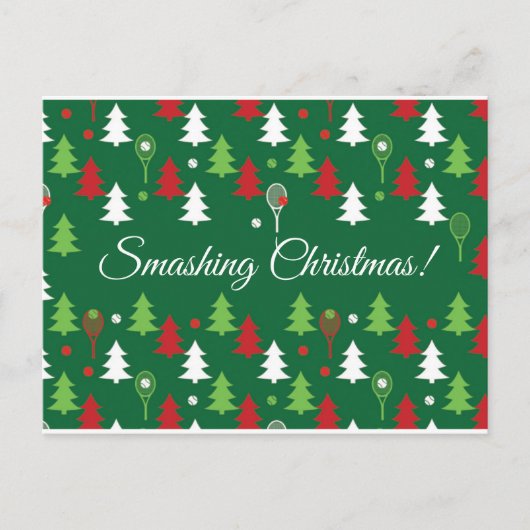 Aangepaste tekst 💚 🤍 kerstmis 💔 tennis briefkaart (Voorkant)