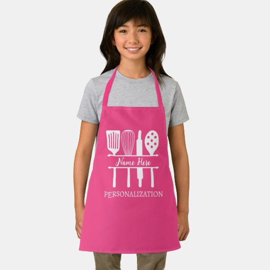 Aangepaste Tekst Keuken Monogram BBQ Chef Bakken G Schort (Insitu)