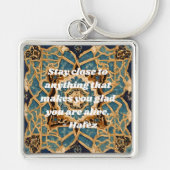 Aangepaste tekst Khatam Marketetry Iraanse kunst g Sleutelhanger (Voorkant)