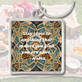 Aangepaste tekst Khatam Marketetry Iraanse kunst g Sleutelhanger