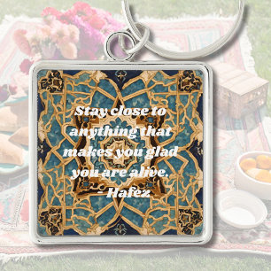 Aangepaste tekst Khatam Marketetry Iraanse kunst g Sleutelhanger