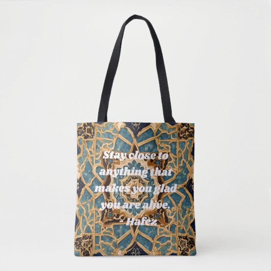 Aangepaste tekst Khatam Marketetry Iraanse kunst g Tote Bag (Voorkant)