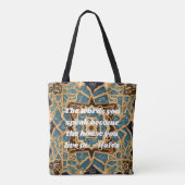 Aangepaste tekst Khatam Marketetry Iraanse kunst g Tote Bag (Achterkant)