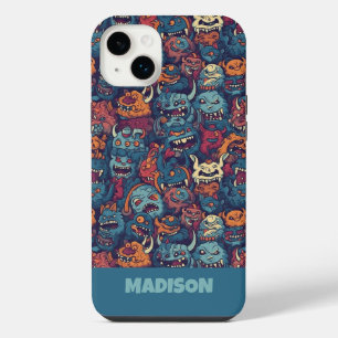 Aangepaste tekst kids monsterpatroon