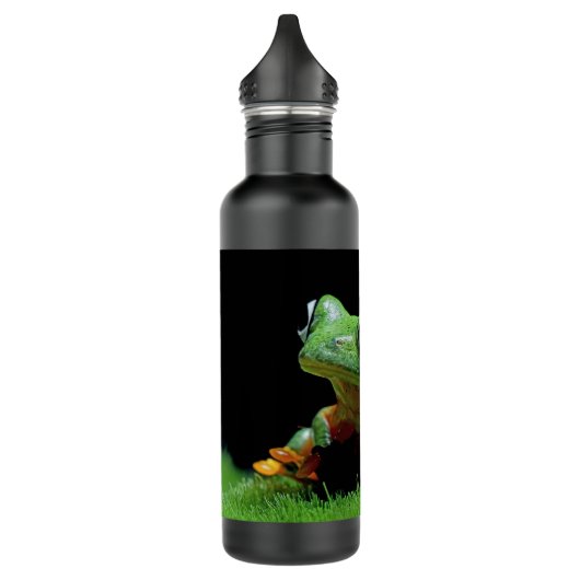 Aangepaste tekst Kikker Roestvrij stalen flesje Waterfles (Links)