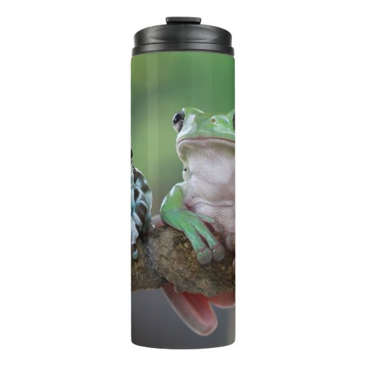 Aangepaste tekst kikker thermische trommel thermosbeker (Voorkant)