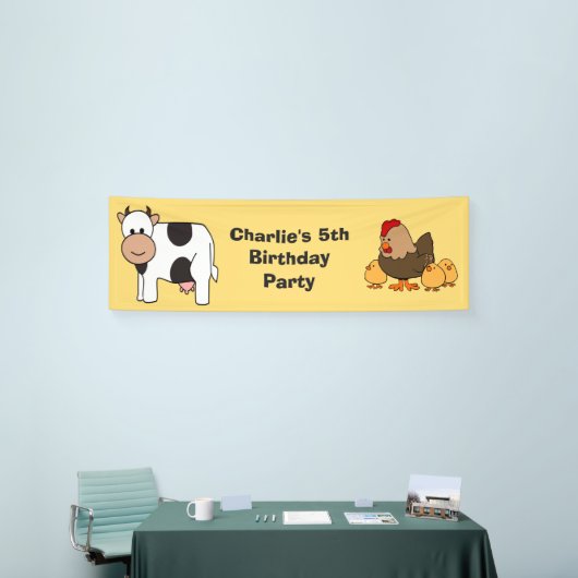 Aangepaste tekst kinderen banner dierillustraties (Beurs)
