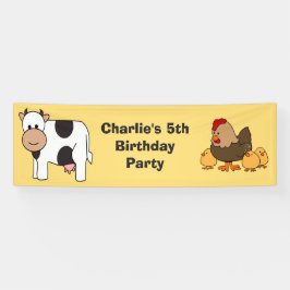 Aangepaste tekst kinderen banner dierillustraties