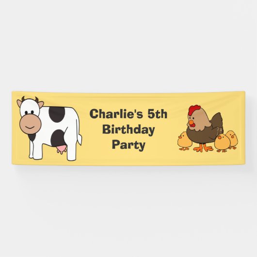 Aangepaste tekst kinderen banner dierillustraties (Horizontaal)