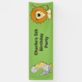 Aangepaste tekst kinderen banner dierillustraties (Verticaal)
