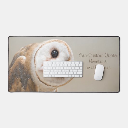 Aangepaste tekst klapt over bureaumat (Keyboard & Muis)