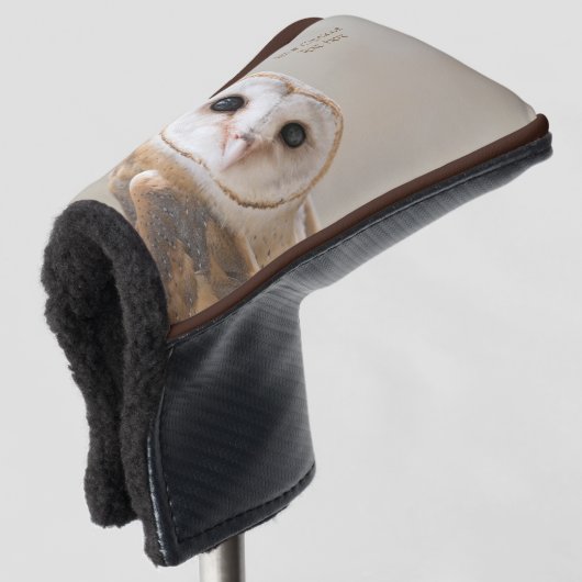 Aangepaste tekst klapt over golfheadcover (3/4 voorkant)