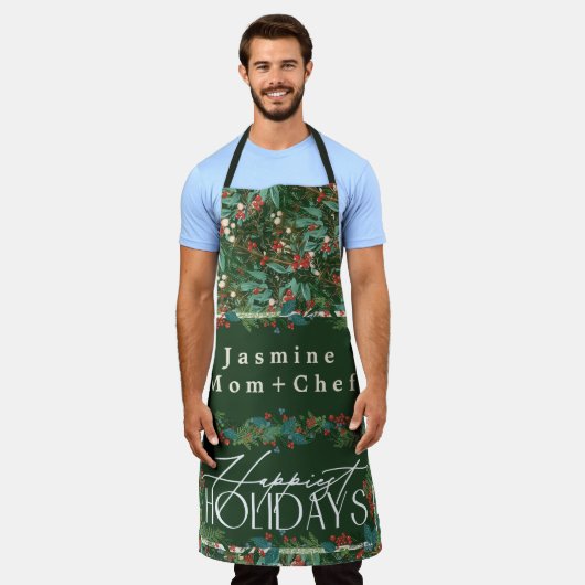 Aangepaste tekst Klassieke botanische feestdag Ker Schort (Gedragen)