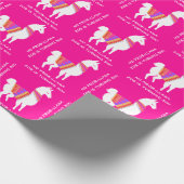 Aangepaste tekst Kleine meisjes Verjaardag Partij  Cadeaupapier (Hoek)