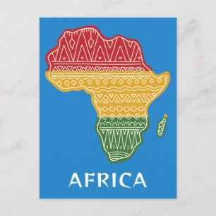 Aangepaste tekst & kleur Afrika Briefkaart