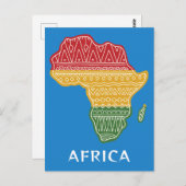 Aangepaste tekst & kleur Afrika Briefkaart (Voorkant / Achterkant)