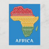 Aangepaste tekst & kleur Afrika Briefkaart (Voorkant)