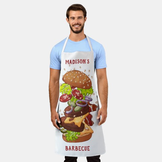 Aangepaste tekst & kleur Big Burger schorten (Gedragen)