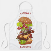 Aangepaste tekst & kleur Big Burger schorten (Voorkant)