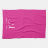 Aangepaste tekst kleur familienaam monogram Sjablo Theedoek (Horizontaal)