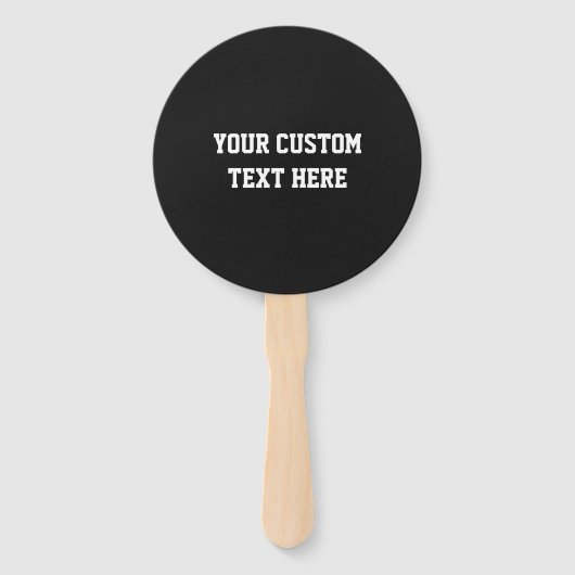 Aangepaste tekst & kleur Football Logo hand fans Handwaaier (Achterkant)