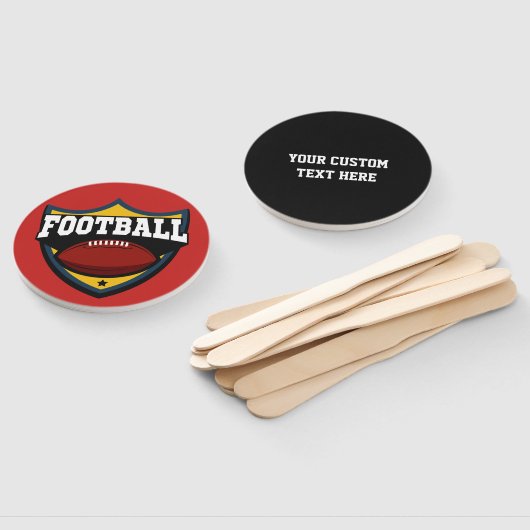 Aangepaste tekst & kleur Football Logo hand fans Handwaaier (Niet-gemonteerd)