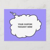 Aangepaste tekst & kleur Gedachtebel Briefkaart (Voorkant)