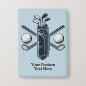 Aangepaste tekst & kleur Golf Button (Voorkant)