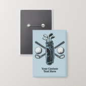 Aangepaste tekst & kleur Golf Button (Voorkant / Achterkant)