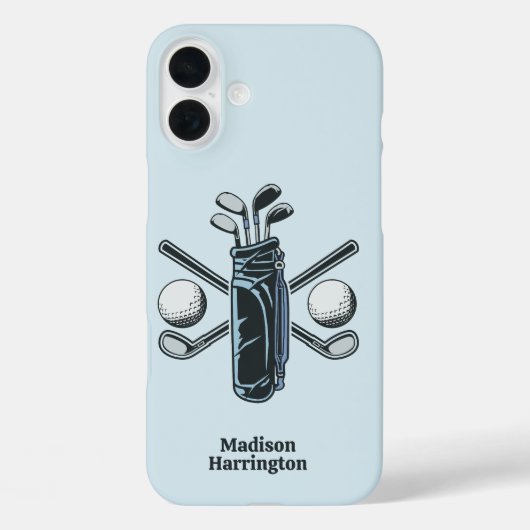 Aangepaste tekst & kleur Golf Case-Mate iPhone Case (Achterkant)