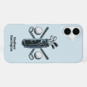 Aangepaste tekst & kleur Golf iPhone Hoesje (Achterkant horizontaal)
