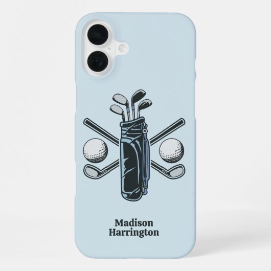 Aangepaste tekst & kleur Golf iPhone Hoesje (Achterkant)