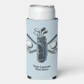 Aangepaste tekst & kleur Golf Seltzer Blikjeskoeler (Seltzer Voorkant)