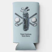 Aangepaste tekst & kleur Golf Seltzer Blikjeskoeler (Achterkant)