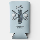 Aangepaste tekst & kleur Golf Seltzer Blikjeskoeler (Voorkant)