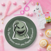 Aangepaste tekst & kleur Halloween Creatures 1/4 Papieren Bordje (Feest)