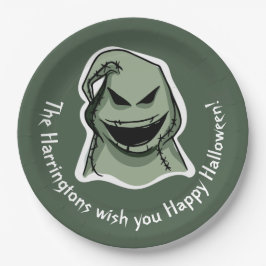 Aangepaste tekst & kleur Halloween Creatures 1/4 Papieren Bordje