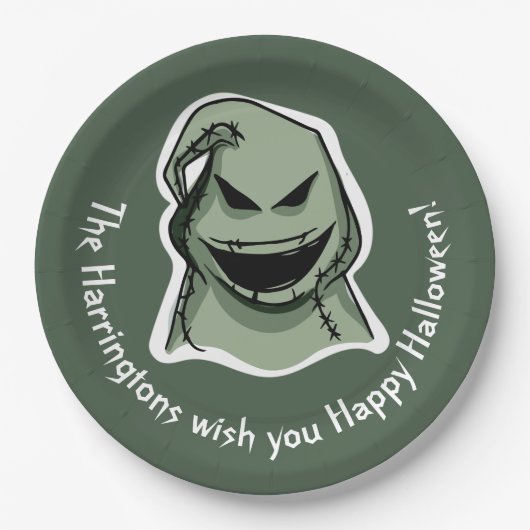 Aangepaste tekst & kleur Halloween Creatures 1/4 Papieren Bordje (Voorkant)