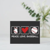 Aangepaste tekst & kleur honkbal briefkaart (Staand voorkant)