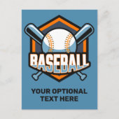 Aangepaste tekst & kleur honkbal briefkaart (Voorkant)