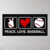 Aangepaste tekst & kleur honkbal poster (Voorkant)