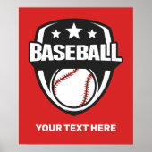 Aangepaste tekst & kleur honkbal poster (Voorkant)