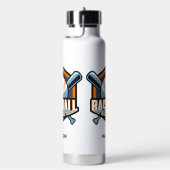 Aangepaste tekst & kleur honkbal waterfles (Rechts)