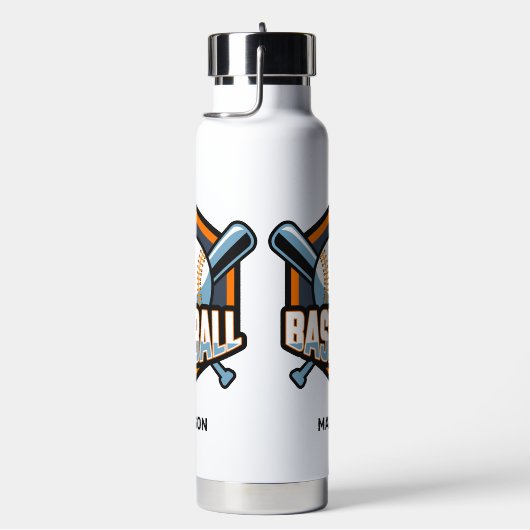 Aangepaste tekst & kleur honkbal waterfles (Rechts)