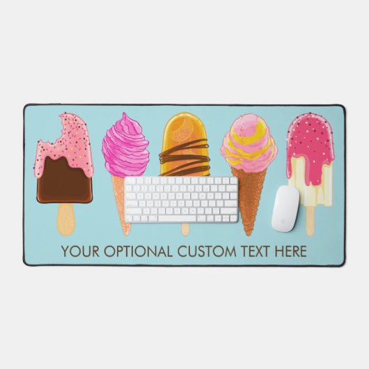 Aangepaste tekst & kleur Ice Cream Bureaumat (Keyboard & Muis)