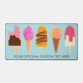 Aangepaste tekst & kleur Ice Cream Bureaumat (Voorkant)