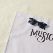 Aangepaste tekst & kleur Muzikale Clef Note Strandlaken (In situ)