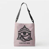 Aangepaste tekst & kleur oog van Horus Crossbody Tas (Achterkant)