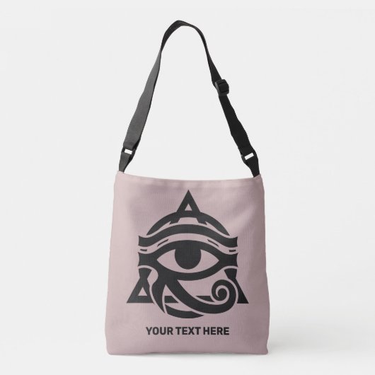 Aangepaste tekst & kleur oog van Horus Crossbody Tas (Achterkant)