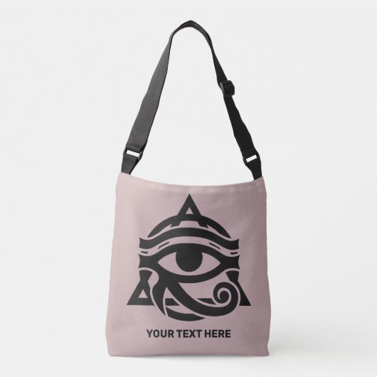 Aangepaste tekst & kleur oog van Horus Crossbody Tas (Voorkant)
